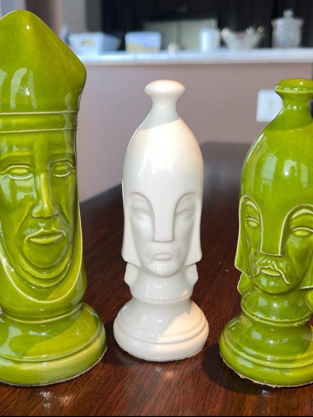VNTG MCM CHESS PIECES MADE W/ DUNCAN MOLDS//DESIGN FROM ARTIST PETER GANINE